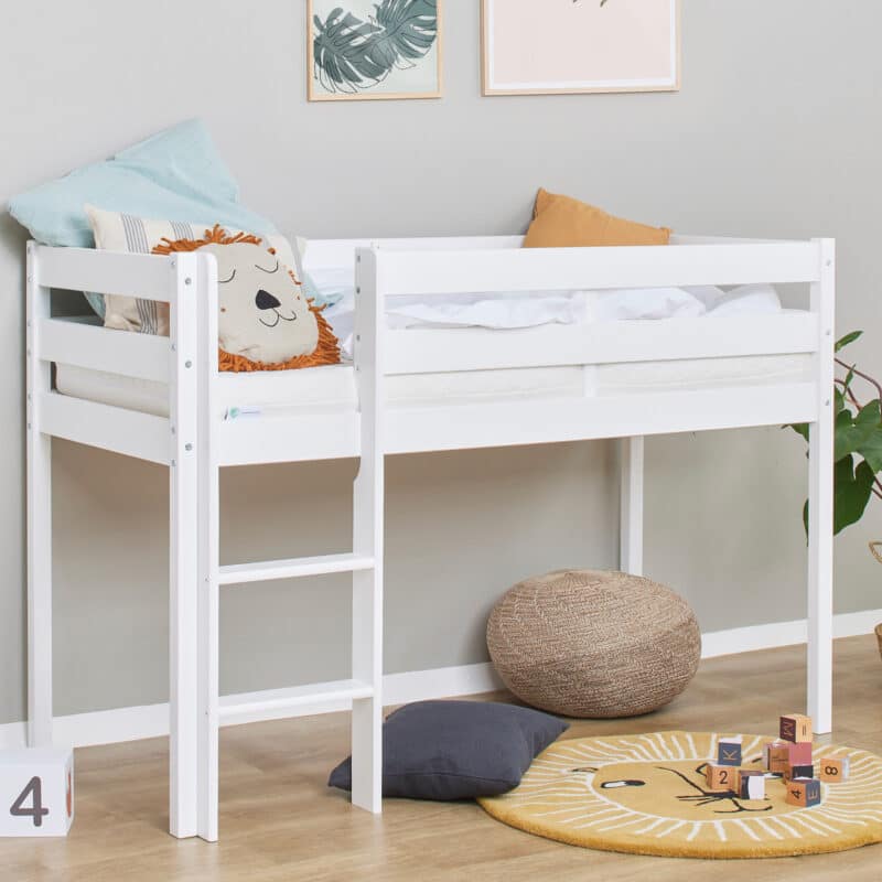 Hoppekids Shorty mid sleeper bed white