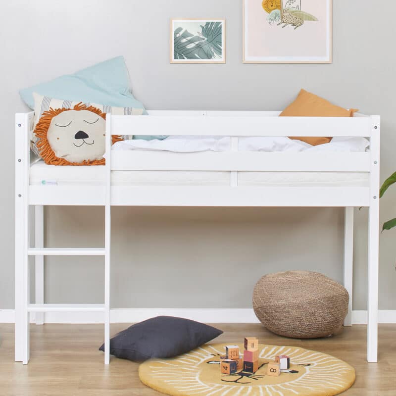 Hoppekids Shorty Mid Sleeper Bed White The Home and Office Stores