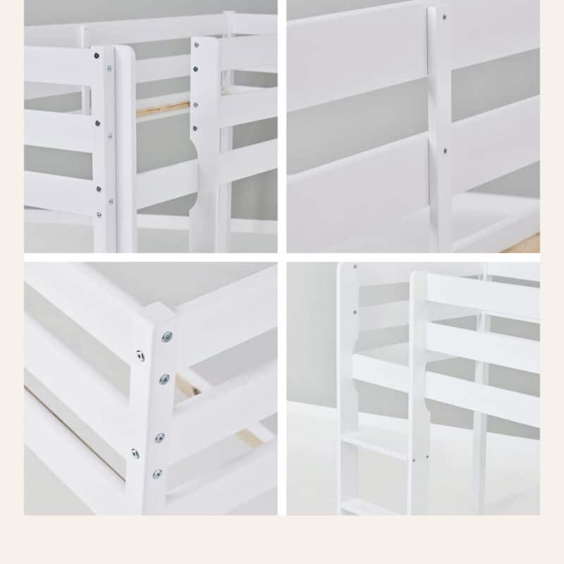 Hoppekids Shorty Mid Sleeper Bed White The Home and Office Stores