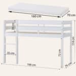 Hoppekids Shorty Mid Sleeper Bed White The Home and Office Stores
