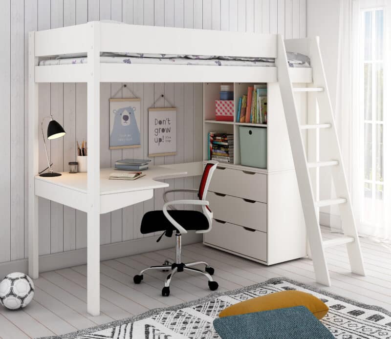 Kids Avenue Estella white high sleeper bed 6