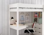Kids Avenue Estella White High Sleeper Bed 6 with Chest, Cube & Corner Desk The Home and Office Stores