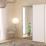Parisot Swing 150cm White Mirrored Wardrobe