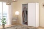 Parisot Swing 150cm White Mirrored Wardrobe The Home and Office Stores