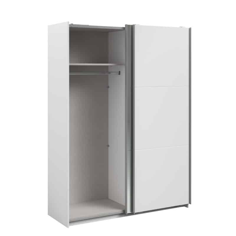 Parisot Swing 150cm White Mirrored Wardrobe The Home and Office Stores