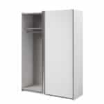 Parisot Swing 150cm White Mirrored Wardrobe The Home and Office Stores