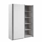 Parisot Swing 150cm White Mirrored Wardrobe The Home and Office Stores