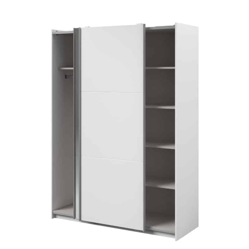 Parisot Swing 150cm White Mirrored Wardrobe The Home and Office Stores