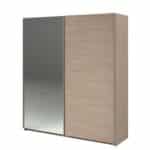 Parisot Swing 180cm Oak Mirrored Wardrobe The Home and Office Stores