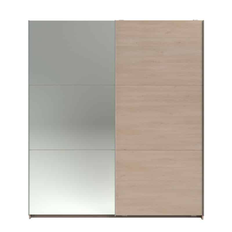 Parisot Swing 180cm Oak Mirrored Wardrobe The Home and Office Stores