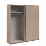 Parisot Swing 180cm Oak Mirrored Wardrobe The Home and Office Stores