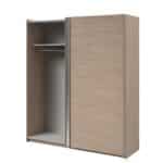 Parisot Swing 180cm Oak Mirrored Wardrobe The Home and Office Stores