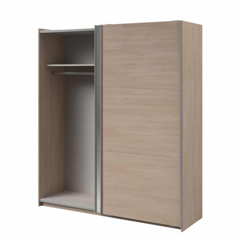 Parisot Swing 180cm Oak Mirrored Wardrobe The Home and Office Stores