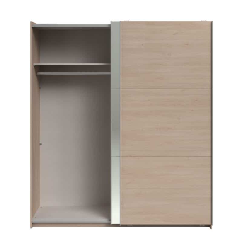 Parisot Swing 180cm Oak Mirrored Wardrobe The Home and Office Stores