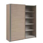 Parisot Swing 180cm Oak Mirrored Wardrobe The Home and Office Stores