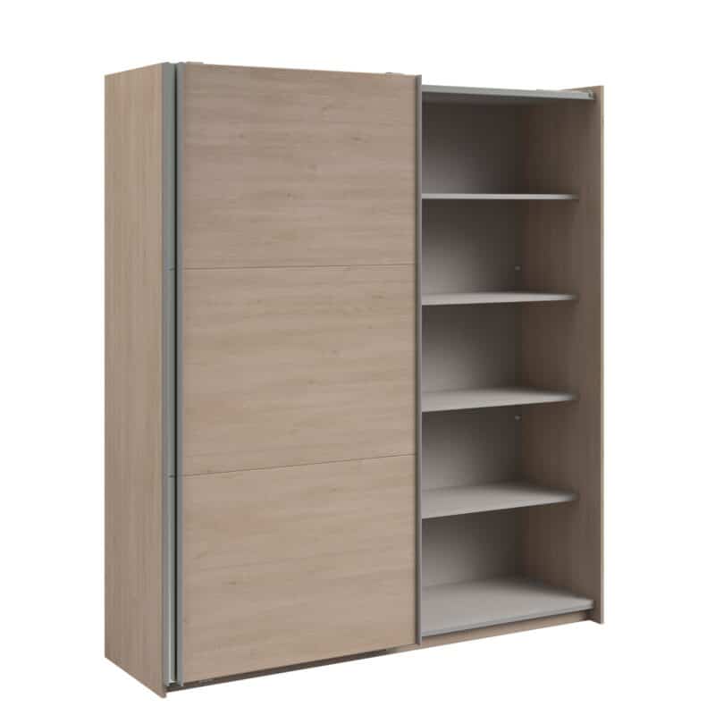 Parisot Swing 180cm Oak Mirrored Wardrobe The Home and Office Stores