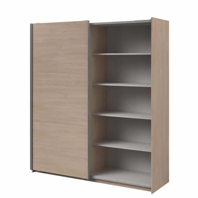 Parisot Swing 180cm Oak Mirrored Wardrobe The Home and Office Stores