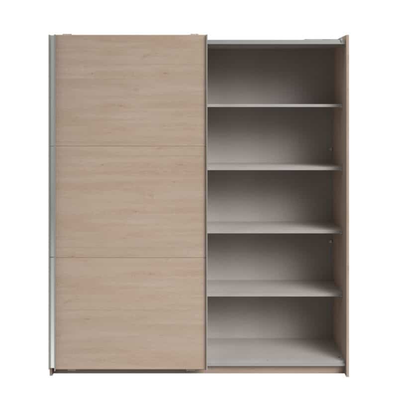 Parisot Swing 180cm Oak Mirrored Wardrobe The Home and Office Stores