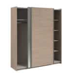 Parisot Swing 180cm Oak Mirrored Wardrobe The Home and Office Stores