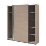 Parisot Swing 180cm Oak Mirrored Wardrobe The Home and Office Stores