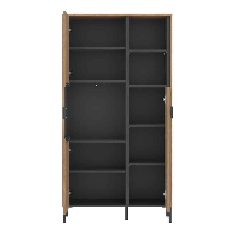 Furniture To Go Arundel Oak 2 Door Display Cabinet The Home and Office Stores