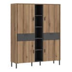 Furniture To Go Arundel oak 4 door storage display cabinet