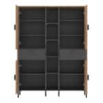 Furniture To Go Arundel Oak 4 Door Storage Display Cabinet The Home and Office Stores