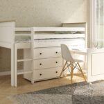 Kids Avenue Heritage Mid Sleeper Bed 2 With Pull Out Desk & Drawers