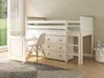 Kids Avenue Heritage Mid Sleeper Bed 2 With Pull Out Desk & Drawers The Home and Office Stores