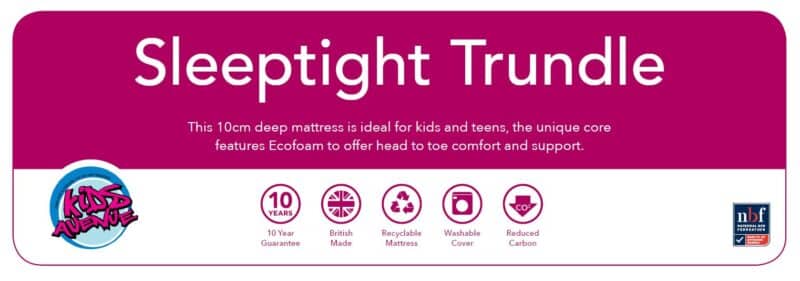 Kids Avenue Sleeptight Trundle Foam Mattress 90x190cm The Home and Office Stores