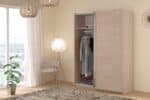 Parisot Swing 150cm Oak Mirrored Wardrobe The Home and Office Stores
