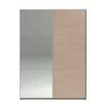 Parisot Swing 150cm Oak Mirrored Wardrobe The Home and Office Stores