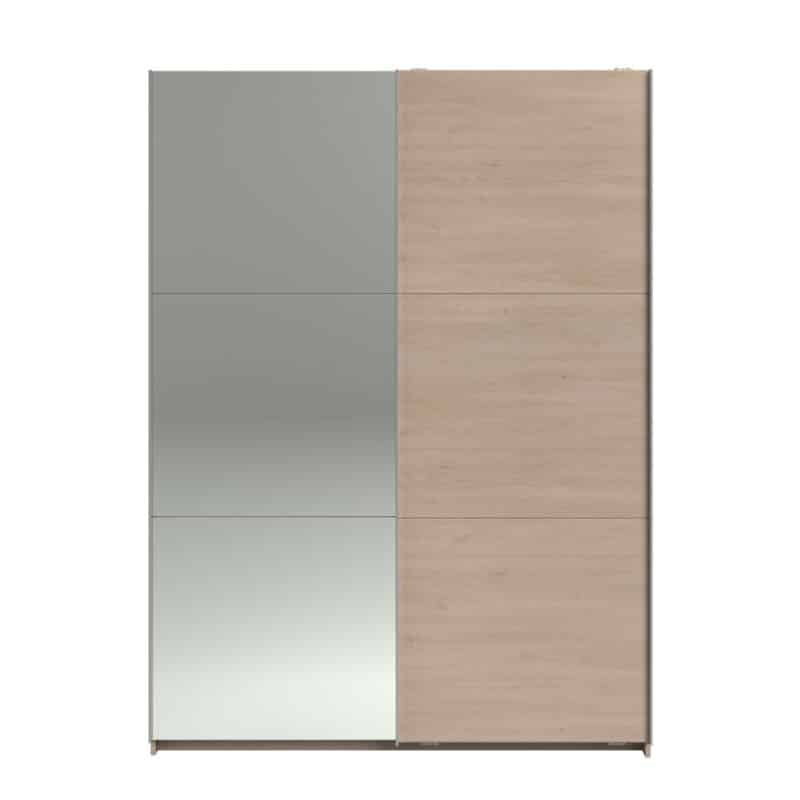 Parisot Swing 150cm Oak Mirrored Wardrobe The Home and Office Stores