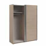 Parisot Swing 150cm Oak Mirrored Wardrobe The Home and Office Stores