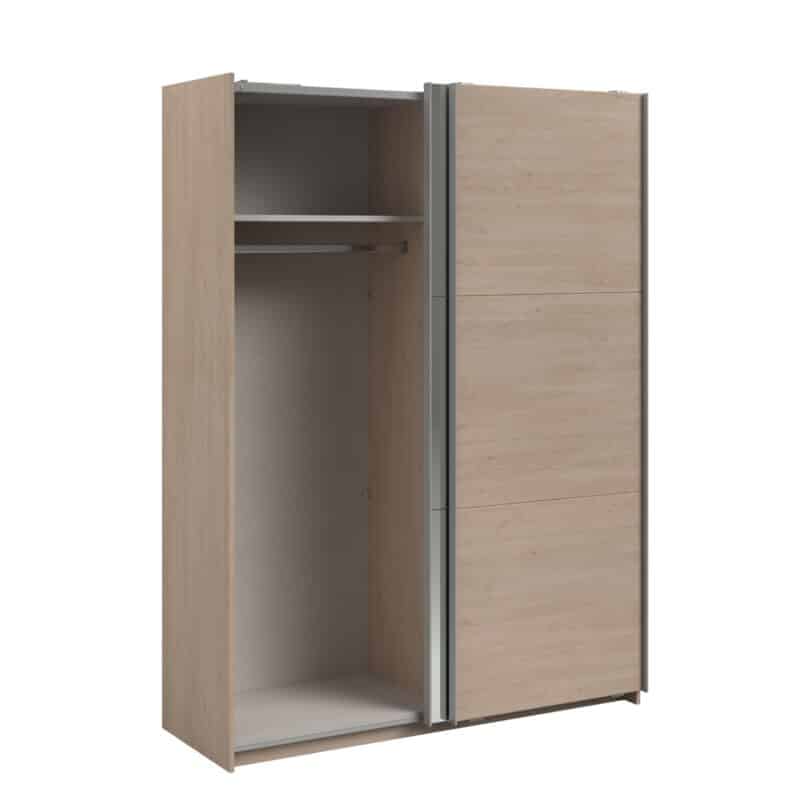Parisot Swing 150cm Oak Mirrored Wardrobe The Home and Office Stores