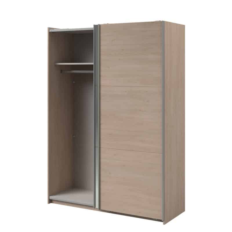 Parisot Swing 150cm Oak Mirrored Wardrobe The Home and Office Stores