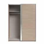 Parisot Swing 150cm Oak Mirrored Wardrobe The Home and Office Stores