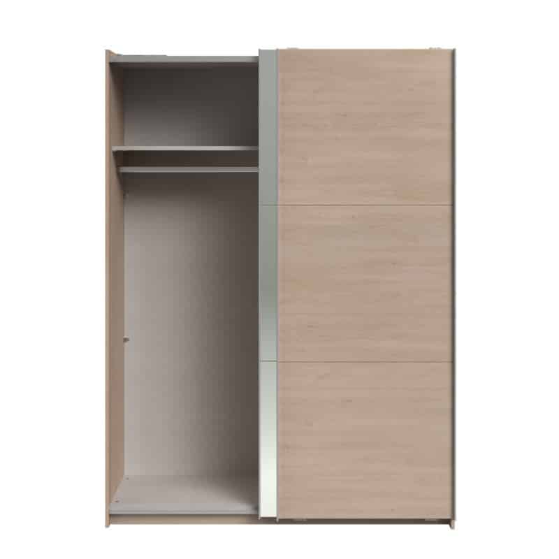 Parisot Swing 150cm Oak Mirrored Wardrobe The Home and Office Stores