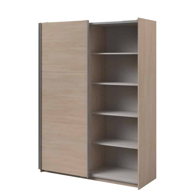 Parisot Swing 150cm Oak Mirrored Wardrobe The Home and Office Stores