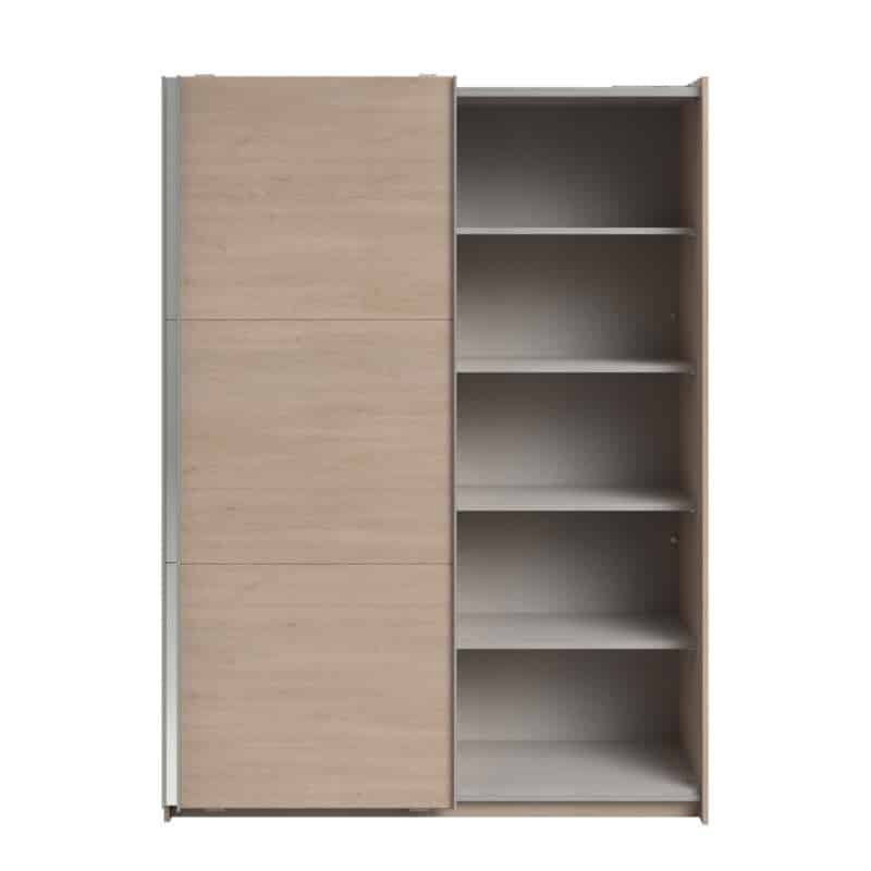 Parisot Swing 150cm Oak Mirrored Wardrobe The Home and Office Stores