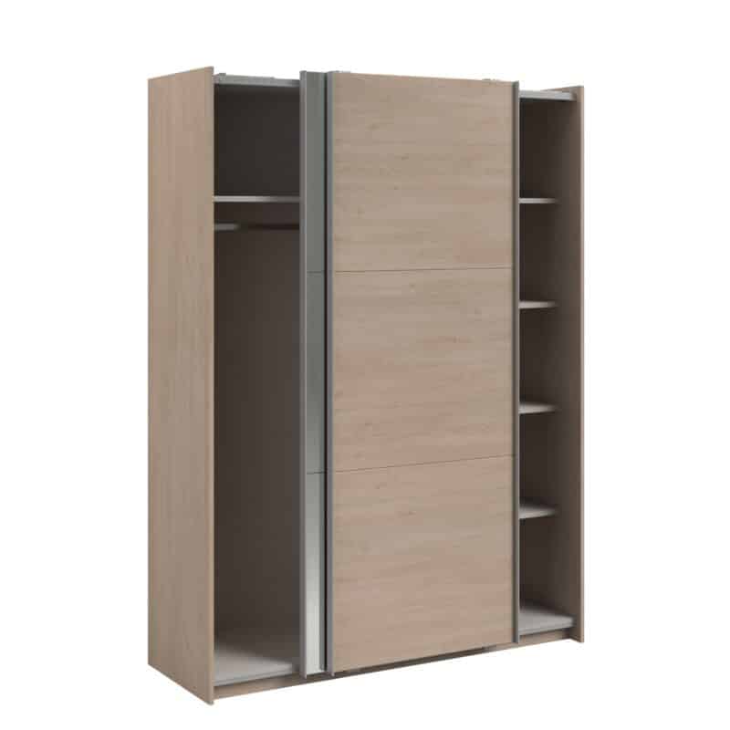 Parisot Swing 150cm Oak Mirrored Wardrobe The Home and Office Stores