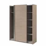 Parisot Swing 150cm Oak Mirrored Wardrobe The Home and Office Stores