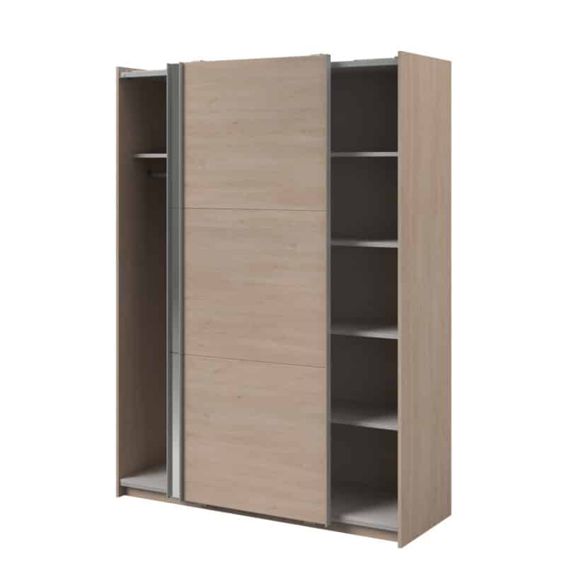 Parisot Swing 150cm Oak Mirrored Wardrobe The Home and Office Stores