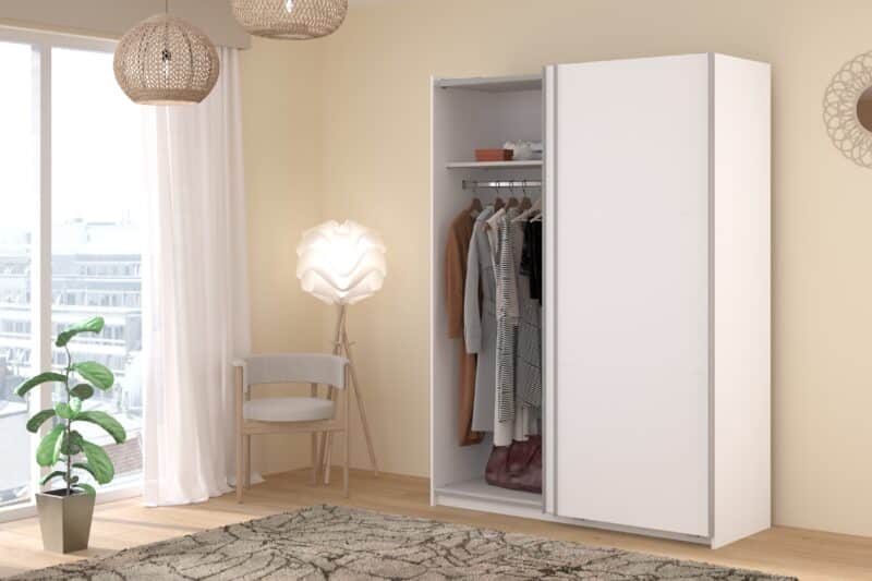 Parisot Swing 150cm White Wardrobe The Home and Office Stores