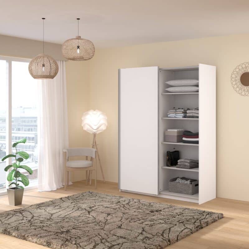 Parisot Swing 150cm White Wardrobe The Home and Office Stores