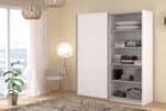 Parisot Swing 180cm White Mirrored Wardrobe The Home and Office Stores