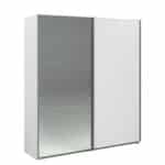 Parisot Swing 180cm White Mirrored Wardrobe The Home and Office Stores