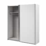 Parisot Swing 180cm White Mirrored Wardrobe The Home and Office Stores