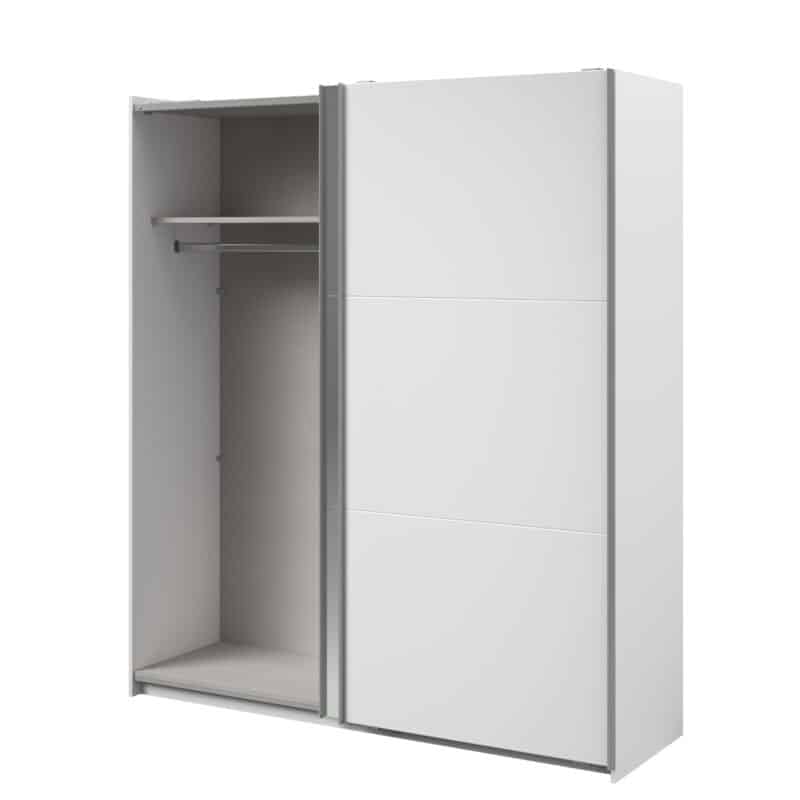 Parisot Swing 180cm White Mirrored Wardrobe The Home and Office Stores