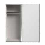 Parisot Swing 180cm White Mirrored Wardrobe The Home and Office Stores